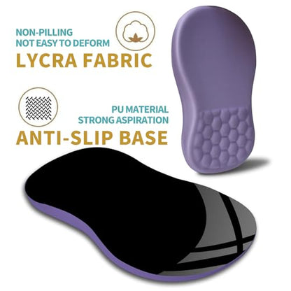 Hokafenle Ergonomic Mouse Pad Wrist Support with Massage Design, Wrist Rest Pain Relief Mousepad with Memory Foam&Non-Slip PU Base, Mouse Pads for Wireless Mouse & Desk (12x8 inch,Lavender) - color: HK025-Lavender