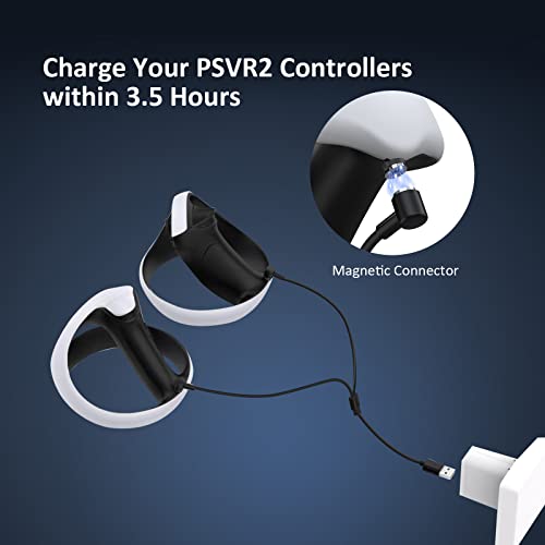 NexiGo PS5 (All Versions) and PSVR2 Wall Mount Kit with Charging Station, Controller Holder, and Headphone Hanger - Metal Wall Hanging Charger Stand for PlayStation 5 Console/Slim (Disc & Digital)
