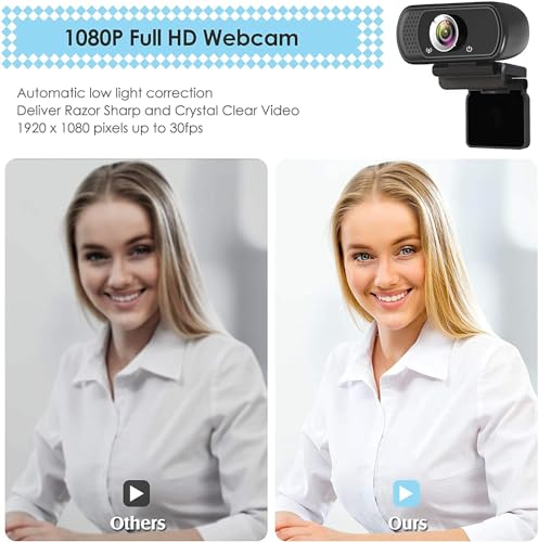 USB C Webcam for Switch 2 / PC: 1080P HD Web Cam with Mic,Computer Camera | with Privacy Cover & Tripod Stand for MAC Desktop Laptop, Wide Angle Webcam Pro Streaming Web Camera for Skype/Teams/Webex - style: USB-C Webcam with Cover & Tripod