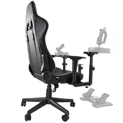 Gazzyt Removable Flight Simulator Cockpit with Gray Seat Fits for Logitech/Thrustmaster X52 X52PRO X56,Racing Wheel Hotas Warthog T16000M Not Included Pedals, Joystick and Throttle