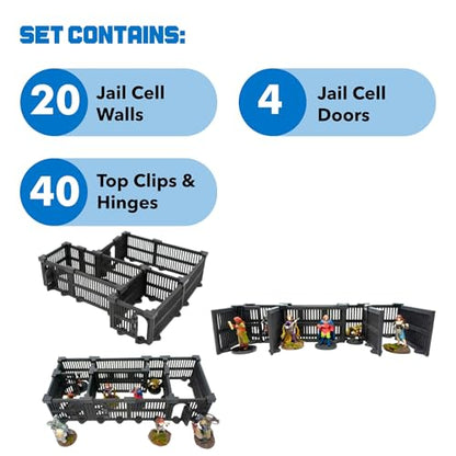 Dirt Cheap Dungeons - Jail Cell Kit | Modular & Customizable | Injection-Molded for Superior Durability | TTRPG Accessories for D&D, Daggerheart, & Tabletop Gaming