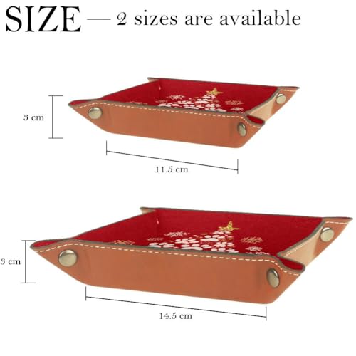 Christmas Tree Paw Dice Tray Folding Square PU Leather Dice Rolling Tray | Portable Dice Trays for Dice Games Like RPG, DND and Other Table Games, Folded 4.5x4.5x1.2inch - color: Christmas Tree Paw