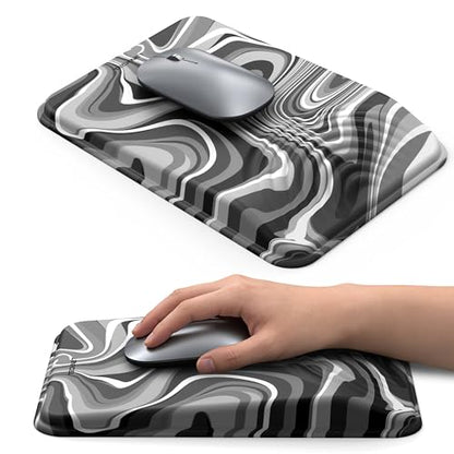 Ergonomic Mouse Pad with Wrist Rest, Mousepad with Wrist Support with Built-in Memory Foam and Ergonomic Slope Design Relieves Carpal Tunnel Syndrome Pain，Desk Computer Office Gaming Mouse Pads - color: Texture