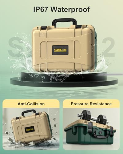 STARTRC GAMES Hard Carrying Case for Nintendo Switch 2, Professional Deluxe IP67 Waterproof, Soft Lining Hard Travel Case for Nintendo Switch 2 Console Pro Controller & Accessories (Yellow & Green) - color: Yellow and Green