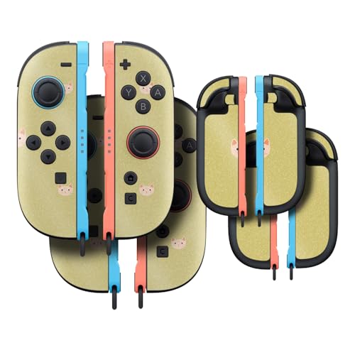 Glossy Glitter Gaming Skin Compatible with Nintendo Switch 2 Joy-Con Controller 2 Pack - Cat Grid - Premium 3M Vinyl Protective Wrap Decal Cover - Easy to Apply | Crafted in The USA by MightySkins - color: Cat Grid, size: 2 Pack of Joy-Con Skins, style: G
