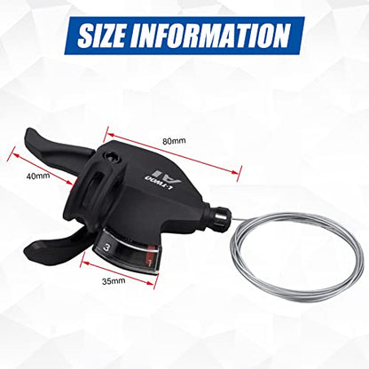WEEROCK Bike Shifter Lever 21 Speeds 3x7 Thumb Gear Shift Lever for Mountain Bicycle - color: 3x7 Speed