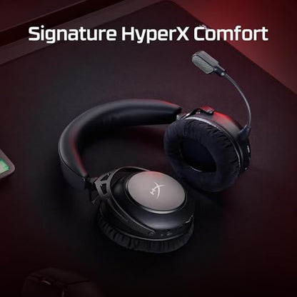 HyperX Cloud Alpha 2 – Wireless Gaming Headset with 53mm Dual-Chamber Drivers and up to 250 Hours Battery Life, RGB Base Station, Simultaneous 2.4GHz & Bluetooth - Black