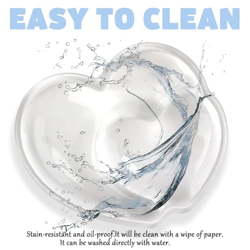 Gel Wrist Rest for Keyboard and Mouse Transparent White Heart Elbow Pad Cushion Ergonomic Cute Clear Cool Mouse Wrist Pad Silicone Non-Slip Support for Computer Gaming Home Office Hand Pillow - color: Heart White