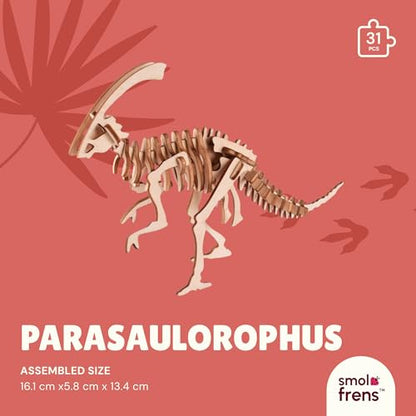 3D Wooden Puzzles for Ages 8+, 4 Pack Dinosaur Puzzles, FSC-Certified Wood, Plastic-Free Toy, STEM Kit for Kids Teens Adults, Wood Craft Model Kit, Individually Wrapped Party Favors - Jurassic Frens - color: Jurassic Frens