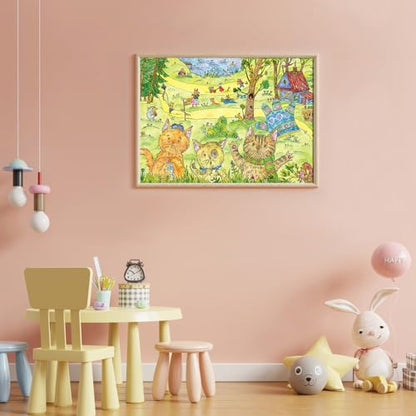 Puzzles for Adults 1000 Pieces, Jigsaw Puzzle for Adults, Fun Challenging Puzzle, Animal Spring Outing Puzzles Game, Interlock Perfectly No Dust, Gifts for Easter Mother’s Day - color: Animal Spring Outing