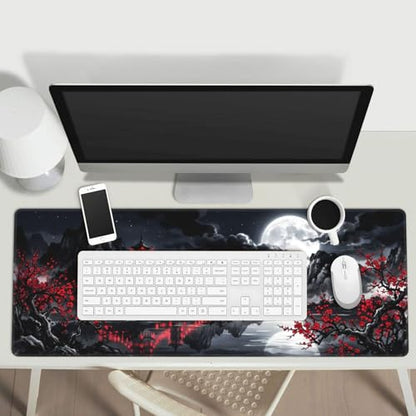 Extended Gaming Mouse Pad, Large Mouse Mat, XL Desk Pad for Keyboard and Mouse, Non-Slip Rubber Base & Stitched Edges for Gamer Office 31.5x11.8 in - color: 6