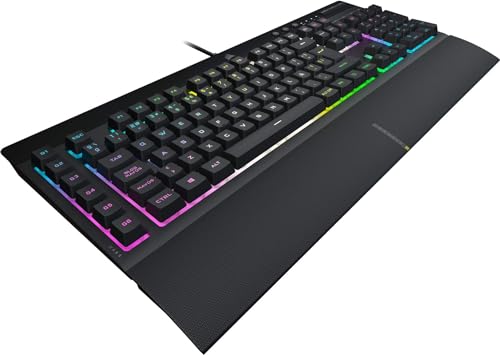 Corsair K55 RGB PRO XT - Dynamic Per-Key RGB Backlighting - QWERTY US Layout, Six Macro Keys with Elgato Stream Deck Software Integration - IP42 Dust and Spill-Resistant - Black - style: K55 RGB PRO XT