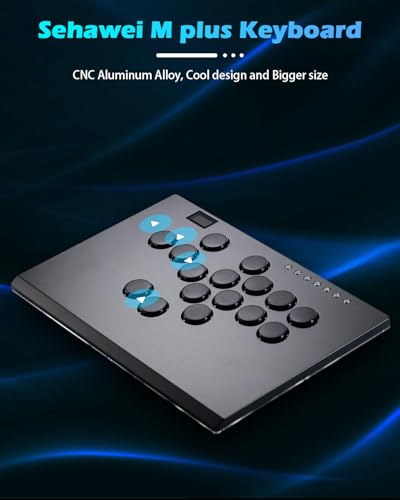 Sehawei Haute42 M Ultra Leverless Arcade Controller - Tournament-Ready Premium Aluminum Arcade Stick with Lock Switch,Custom RGB Lighting & Hot-Swappable Low-Profile Switches for PC/Ps3/Ps4/Switch/Steam - color: M Ultra Black