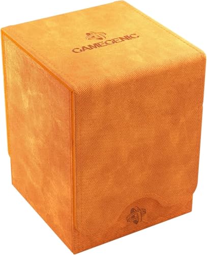GameGenic Card Deck Box – Deck Box: Squire XL Orange 100CT – Durable and Sturdy TCG, OCG Card Storage – Compatible with Pokemon Yugioh Commander and MTG Magic: The Gathering Cards - color: Orange