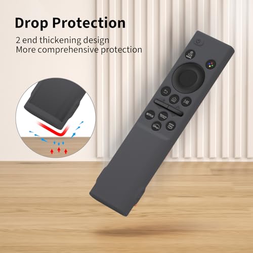 Hi Color Remote Cover for Samsung BN59-01388 BN59-01393 Silicone Remote Case Protective Sleeve (Dark Grey) - color: dark grey