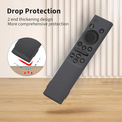 Hi Color Remote Cover for Samsung BN59-01388 BN59-01393 Silicone Remote Case Protective Sleeve (Dark Grey) - color: dark grey