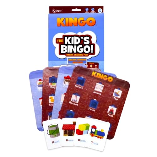 Regal Games Kingo Sight Words Edition Bingo Game - Educational Board Game for Preschool & Kindergarten - Fun Phonics & Vocabulary Builder for Home & Classroom - Kids Bingo Cards & Learning Resources - size: Sight Words Edition