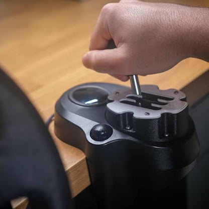 H-Pattern Gear Shifter for G29/G27/G25/G920/G923 - Realistic H-Mode with Response Ring Positioning & Metal Steel Cover, Racing Simulator Accessory
