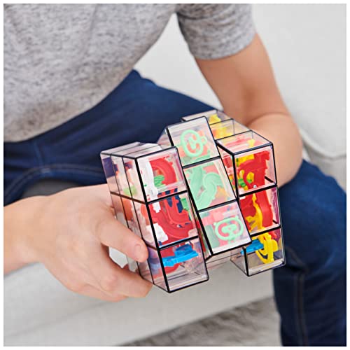 Rubik’s Perplexus Fusion 3x3 Gravity 3D Maze Game Brain Teaser Puzzle Ball | Anxiety Relief Items Cool Stuff | Sensory Toys for Adults & Kids Ages 8+ | Twist To Align Tracks & Guide Puzzle Cube, Challenging STEM Puzzle Develops Problem-Solving & Logic Ski