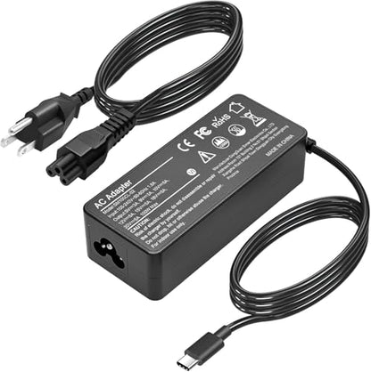 100W Universal USB-C Power Adapter Fast Charger, Compatible with Mac Book Pro/Air 16, 15, 14, 13 Inch,Mac Book Air 13 Inch 2026 2025 2024, Lenovo, Acer, Dell, Asus - color: Black