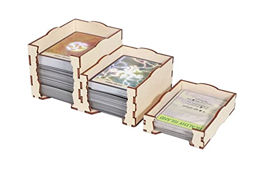 The Broken Token Game Organizer Compatible with Spirit Island - Wooden Game Organizing Box with Multiple Trays
