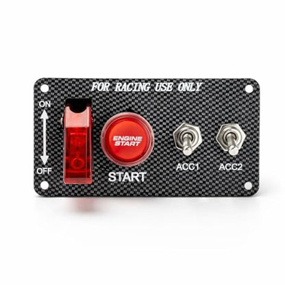 MGI SpeedWare 12V Racing Ignition Switch Panel with Push Start – Toggle Panel Kit for Race Car, Truck, & Boat (4-Switch) - size: 4-Switch