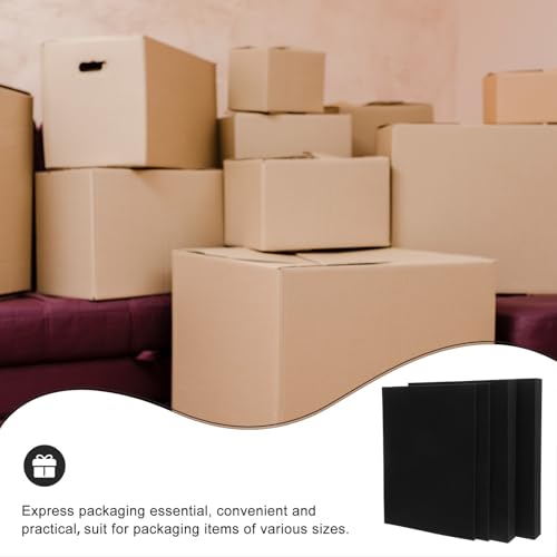 Uonlytech Polyethylene Foam Inserts Soundproof and Versatile Use 4pcs Pre-cut Black Sponge Padding Foam Sheets for Toolbox and Jewelry Box for Drawer and Case Storage for Shipping Packages