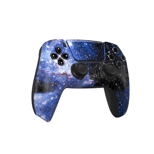 Custom Wireless Controller for PS5 - Hand Airbrushed & Multiple Designs Available (Blue Universe) - color: Blue Universe