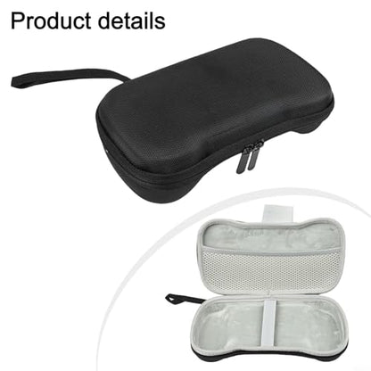 for Retroid Pocket 5 Carrying Case, Stylish Cloth Storage Bag with Organizer Pockets, Shockproof Travel Sleeve for Handheld Gaming Console, Black 25x12x5cm