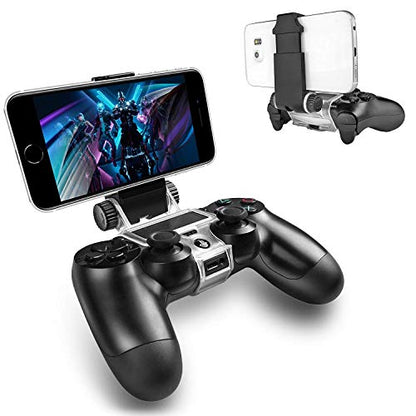 ADZ PS4 Controller Phone Mount - Smart Clip for Dualshock 4 Controller Compatible with iPhone, Android and PS4 Remote Play