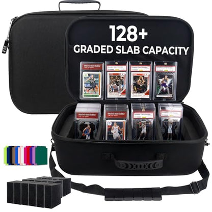Graded Card Storage Box, Waterproof EVA Case for PSA Slabs | Waterproof EVA Graded Card Case, Portable Slab Holder Fits PSA Slabs, Shockproof Travel Storage for Sports Trading Cards