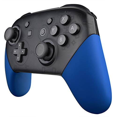 eXtremeRate Blue Replacement Handle Grips for Nintendo Switch Pro Controller, Soft Touch DIY Hand Grip Shell for Nintendo Switch Pro - Controller NOT Included - color: Blue