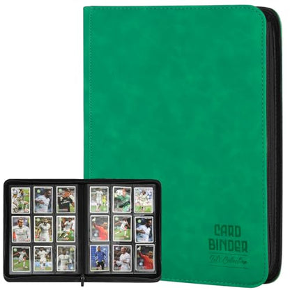 Trading Card Binder, Premium 9 Pocket Double Sided 540 Pocket PU Card Collection Binder, Collectible Trading Card Albums for MTG, TCG, Sport Card, Game Cards (Emerald) - color: Emerald