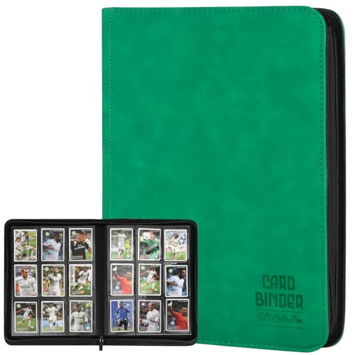 Trading Card Binder, Premium 9 Pocket Double Sided 540 Pocket PU Card Collection Binder, Collectible Trading Card Albums for MTG, TCG, Sport Card, Game Cards (Emerald) - color: Emerald