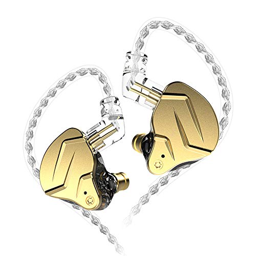 KZ ZSN Pro X in Ear Monitor Earphone 1BA 1DD Hybrid Dynamic Dual Driver IEM Wired Earbuds HiFi Sport Gaming Headphones Compatibility for Phone Computer Tablet - color: ZSN Pro X-gold, size: No Mic