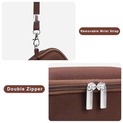 Canboc Carrying Case for Canon PowerShot G7 X Mark III/ G7X Mark II Digital 4K Vlogging Camera, SX740 SX730 Camera Bag, Zipper Mesh Pocket fits USB Cable, Batteries, Brown - color: Brown