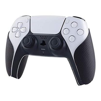 eXtremeRate PlayVital Anti-Skid Sweat-Absorbent Controller Grip for ps5, Professional Textured Soft Rubber Pads Handle Grips for ps5 Controller - color: Black