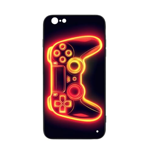 for iPhone 6/6S Case - All-New Game Controller Design, Glass Back + TPU Inner Shell, Extreme Slimness, Military-Grade Tested, Precise Cutouts, Cell Phone Cases for Men Women - color: game controller-6, size: iPhone 6/6S
