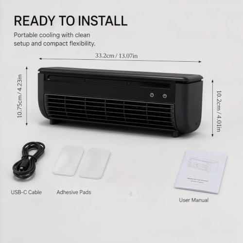 Wireless Charging Air Conditioner Fan, 2026 Upgrade Portable Wall Air Conditioner Cooling Mist Fan, Easy Install & No Drilling Wall Mounted Fans,10s Instant Cooling, for Kitchen & Bedroom (Grey) - color: Gray