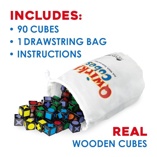 MindWare Qwirkle Cubes | A fast, replayable tile game. Includes 90 wooden cubes. - style: Qwirkle Cubes