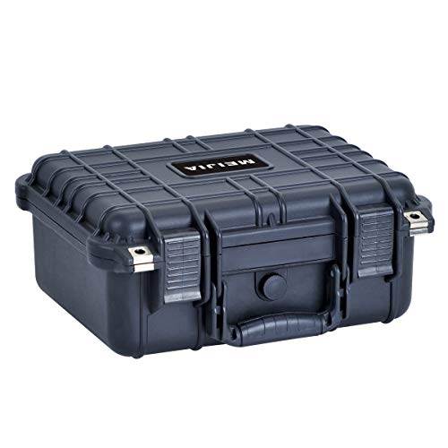 MEIJIA All Weather IP67 Waterproof Hard Camera Case,Hard Protective Case,Hard Case with Customizable Foam,Fit Use of Drones,Camera,Equipments,Pistols(Black,13.35 x11.63x5.98inches) - color: Black, size: 13.35 x11.63x5.98inches