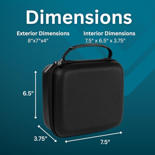 caseling 7.5" x 6.5" x 3.75" Hard Case with 3-Layer Pick and Pluck Foam | 3 pre-scored foam layers, TSA compliant travel case, rigid EVA shell, electronics and tech gear bag, smooth zippers - size: 7.5" x 6.5" x 3.75"