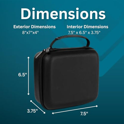 caseling 7.5" x 6.5" x 3.75" Hard Case with 3-Layer Pick and Pluck Foam | 3 pre-scored foam layers, TSA compliant travel case, rigid EVA shell, electronics and tech gear bag, smooth zippers - size: 7.5" x 6.5" x 3.75"