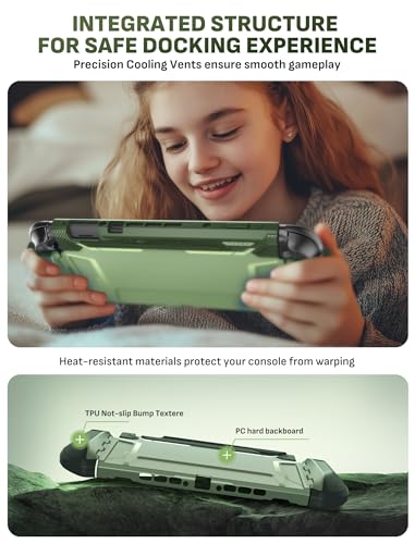 Mumba Blade Series Case for Nintendo Switch 2 [Dock Friendly] [Military-Grade Protection] Switch 2 Grip Protective Cover Shell, Quick-Release Joy-Con, Accessories for Switch 2 Controllers (Green) - color: Avocado Green