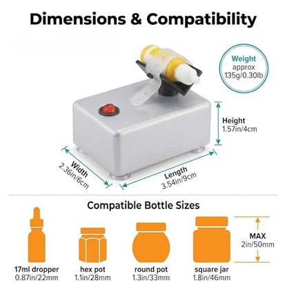 Electric Paint Shaker,Multi-Use Mixer for Nail Polish & Model Paints | Anti-slip base,Hands-free switch,Revives paint & polish, Saves time,Compact footprint,Fits dropper bottle & pot,Vortex mixer - color: Silver
