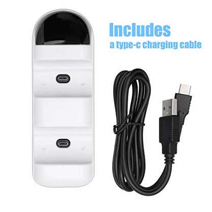 PS5 Controller Charger Station Dual Charging Dock - LED Indicator USB-C Stand with Overcharge Protection - Compact PlayStation 5 Charging Base for DualSense Controllers & Gaming Setup