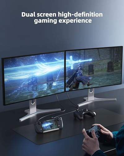 M.2 Steam Deck Dock,Docking Station for Steam Deck OLED/ROG Ally/Legion Go S/ROG Xbox Ally,with HDMI&DisplayPort(4K@60Hz),Gigabit Ethernet, 3*USB-A 3.2,M.2Slot(SSD Expand Storage),USBC 100W Charge - style: Steam Dcek Dock(DP&HDMI)