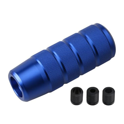 Osilly 3.74 Inch Aluminum Shift Knob with 3 Threaded Adapters, Blue | aluminum alloy construction, ergonomic extended grip, supplied adapters, for manual and select automatic cars, interior parts - color: Blue