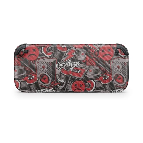 Carbon Fiber Gaming Skin Compatible with Nintendo Switch 2 Console Only - Red Hip Hop - Premium 3M Vinyl Protective Wrap Decal Cover - Easy to Apply | Crafted in The USA by MightySkins - color: Red Hip Hop, size: Switch 2 Console Skin Only, style: Texture