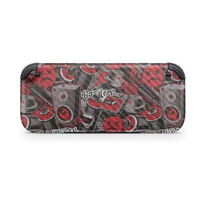 Carbon Fiber Gaming Skin Compatible with Nintendo Switch 2 Console Only - Red Hip Hop - Premium 3M Vinyl Protective Wrap Decal Cover - Easy to Apply | Crafted in The USA by MightySkins - color: Red Hip Hop, size: Switch 2 Console Skin Only, style: Texture
